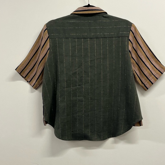 Marrakshi Life custom T button down. Rarely worn. Made in Morocco hand woven - Picture 3 of 5